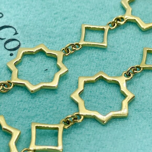 Tiffany & Co. 18K Yellow Gold Paloma Picasso Star Cutout Marrakesh Link Bracelet - Picture 11 of 12